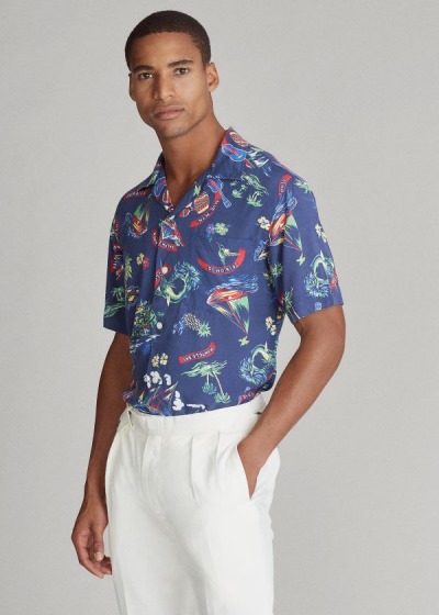 Men's Polo Ralph Lauren Custom Fit Ralph-waiian Shirts | 142836FQT